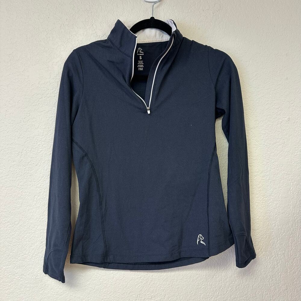 Rhoback 1/4 Zip Performance Pullover Top Navy Siz… - image 1